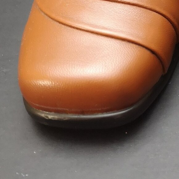 I Love Comfort Ladies Size 7D Brown Leather Upper with Black Wedge Heel - Picture 11 of 13